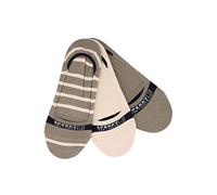 Sperry Herren Signature Unsichtbare Bootsschuhsocken, Gekämmte Baumwolle, Komfort Lässige Socken, Taupe/Knochen (3 Paar), 39-46 EU (3er Pack)