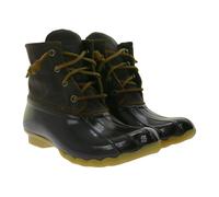 SPERRY Saltwater Damen Boots wasserdichte Stiefelette mit Echtleder und Wave-Siping-Technologie STS91176 Braun 37