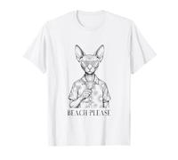 Sphynx Cat Beach Please Summer Vibe, Humor für Erwachsene, Sarkasmus T-Shirt