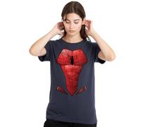 Spider-MAN Damen Spiderman Costume Ladies Shirt, Deep Navy, Deep Navy, M EU