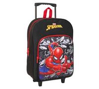 Spider-Man Kinderrucksack mit kompaktem Wagen, ideal für Kinder verschiedener Altersgruppen, bequem und vielseitig, Qualität und Widerstandsfähigkeit, 33 x 43 x 15 cm