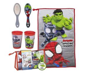 Spider-Man Kulturtasche Pflegetasche Gefüllt und perfekt für Kinder