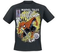 SPIDER-MAN-Man Comic Battle Männer T-Shirt schwarz L