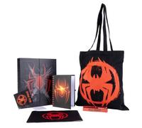 Spider-Man Miles Morales Schreibtisch-Geschenkset für Kinder und Jugendliche, offizielles Lizenzprodukt, mit schwarzer Tragetasche, Spiralheft und Federmäppchen, ideal für Schule und Geschenk