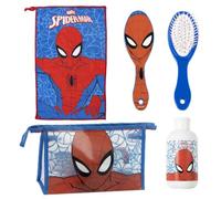 Spider-Man Reise-Toiletten-Set für Kinder, transparent, mit Reißverschluss, Bürste und Flasche, wiederverwendbares Marvel-Design, offizielles Lizenzprodukt, Einheitsgröße für Bad und Urlaub