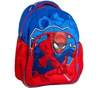 Spider-Man-Schulrucksack für Kinder, blaues und rotes Design mit Seitentaschen - robuster und bequemer Spiderman-Rucksack für Kinder, Marvel-Fans