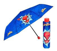 Spider Regenschirm Taschenschirm Jungen - Marvel Kinderregenschirm Schirm Klein Kinder Kompakt Windfest Manuell - Umbrella Grundschule 7+ Jahren - Durchmesser 91 cm (Cartoon)