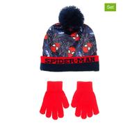 Spiderman 2tlg. Winteraccessoires-Set: "Spiderman" in Dunkelblau - Größe 54 cm | Kindermuetzen