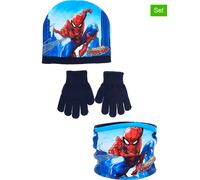 Spiderman 3tlg. Winteraccessoires-Set "Spiderman" in Blau - Größe 52 cm | Kindermuetzen