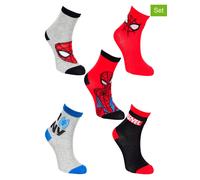 Spiderman 5er-Set: Socken "Spiderman" in Bunt - Größe 23-26 | Babysocken Strumpfhosen