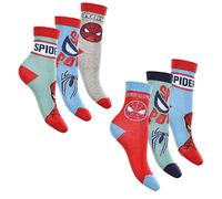 Spiderman 6er Pack Jungen Socken Strümpfe mit vielen verschiedenen Muster und Designs Mix 9, 23-26
