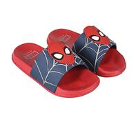 Spiderman Badelatschen Kinder Strandschuhe Sandalen - Spider-Man Kinder Offizielle Marvel Avengers Gartenschuhe Badesandalen (Rot, EU Schuhgrößensystem, Grundschulkind, Numerisch (von/bis), M, 26, 27)