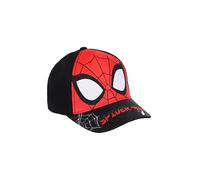 Spiderman Baseball Cap, Kappe Schirmmütze für Kinder Jungen Cappy mit Klettverschluss verstellbar (DE/NL/SE/PL, Numerisch, 54, Schwarz-Rot)
