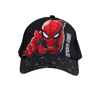 Marvel Spiderman Kappe für Jungen - Kinder Cap Basecap Baseballkappe verstellbar Schwarz