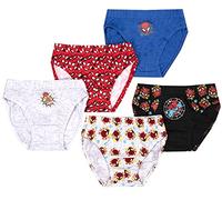 Spiderman DC Comics - Jungen-Hosen - Weiche Baumwollslips - Jungen-Spider-Man-Hosen - 5er-Pack mit 5 verschiedenen Designs - Blau/Grau - Alter 5-6