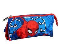 Spiderman-Federmäppchen mit 3 Fächern, Dreifach-Schultasche mit Spidey-Design, robusten Reißverschlüssen und großem Fassungsvermögen für Stifte, Marker und Kinderzubehör, Spiderman, Lizenzprodukt