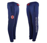 Spiderman Jogginghose für Kinder - Sporthose mit Spiderman-Print - Jungen Sweathose mit Bündchen & Kordelzug - Größen 104-134 - Baumwollmix, Farbe: Blau, Bekleidungsgröße: 134