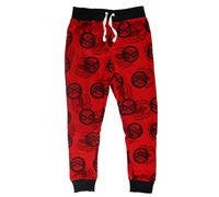 Spiderman Kinder Jogginghose - Jungen Sporthose mit Kordelzug - Größen 104-122 - Schwarz oder Rot - 60% Baumwolle, Farbe: Rot, Bekleidungsgröße: 104