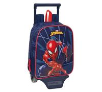 Spiderman Kinderrucksack mit SAFTA Trolley, ideal für Kinder verschiedener Altersgruppen, bequem und vielseitig, Qualität und Widerstandsfähigkeit, 22 x 10 x 27 cm