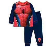 Spiderman Marvel Avengers Schlafanzug für Jungen, lang, Gr. Gr. 110, rot/blau 5-6 Jahre