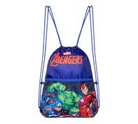 Spiderman Marvel Avengers Turnbeutel, Schwimmbeutel, Sporttasche, Gymsack, Rucksack, Schuhbeutel, Sportrucksack, verschiedene Designs inkl. extra Fach (Schwarz)