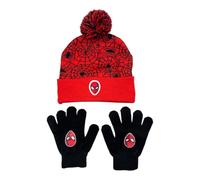 Spiderman Paw Patrol Baby Jungen Beanie Mütze und Handschuhe Set Warme Kinder Wintermütze Sonic Mütze Set für Kinder Gr. 52 54 (Standard, rot, one size)