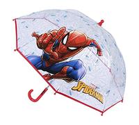 Spiderman Regenschrim Stockschirm Bubble Schirm Spidermann Schirm Fiberglas 66cm Durchmesser (Rot)