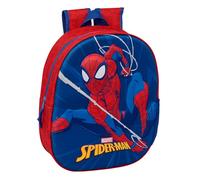 safta Spiderman Schulrucksack mit 3D-Design, ideal für Kinder verschiedener Altersgruppen, bequem und vielseitig, Qualität und Widerstandsfähigkeit, 27 x 10 x 33 cm