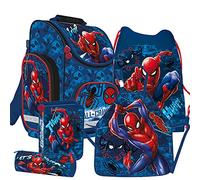 Spiderman Spinne Marvel Schulranzen Ranzen Schulrucksack Set Federtasche Bastelschürze