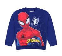 Spiderman Sweatshirt, Jungen Pullover, Marvel Avengers, Spidey, Spider-Man, Baumwolle, Größe 98-140, blau, Shirt (DE/NL/SE/PL, Numerisch, 104, Regular, Blau)