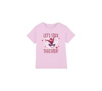 Spiderman Valentine's Day Stick Together Girls T Shirt, Pink, 5-6 Years
