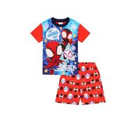 Spidey And His Amazing Friends Jungen Mädchen Kurzes Pyjama-Set Spiderman Kinder Pyjama, rot, 2-3 Years