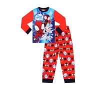 Spidey And His Amazing Friends Jungen Mädchen Pyjama-Set Spiderman Kinder PJ, rot, 5-6 Years
