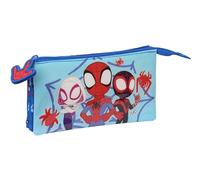Spidey Federmäppchen für Kinder, Federmäppchen für Kinder, ideal für Schulkinder, bequem und vielseitig, Qualität und Widerstandsfähigkeit, 22 x 3 x 12 cm, Blau, blau, Estándar, Casual