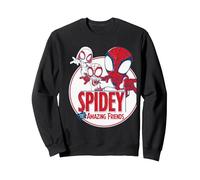 Spidey & His Amazing Friends Circle Sweatshirt, Unisex für Erwachsene, Schwarz, M