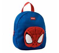 Spidey Kinderrucksack für Jungen und Mädchen, Blau, mit 3D-Plüsch-Patch, verstellbaren Trägern und Reißverschluss, offizielles Lizenzprodukt, ideal für Schule und Geschenk