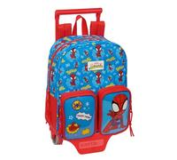 Spidey Kinderrucksack mit SAFTA Trolley, ideal für Kinder verschiedener Altersgruppen, bequem und vielseitig, Qualität und Widerstandsfähigkeit, 22 x 10 x 27 cm