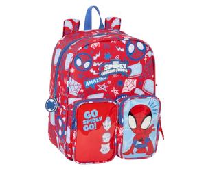 Spidey Rescue Kindergartenrucksack, anpassbar an den Wagen, einfache Reinigung, ideal für Kinder verschiedener Altersgruppen, bequem und vielseitig, Qualität und Widerstandsfähigkeit, 22 x 10 x 27 cm,