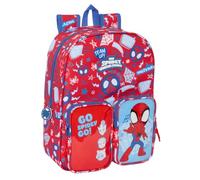 Spidey Rescue Kinderrucksack, anpassbar an den Wagen, einfache Reinigung, ideal für Kinder verschiedener Altersgruppen, bequem und vielseitig, Qualität und Widerstandsfähigkeit, 26 x 11 x 34 cm, Rot /