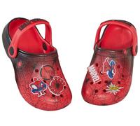 Spidey und Seine fantastischen Freunde Spiderman Clogs für Kinder, Sandalen mit Charms, Abzeichen, Sommer-Slider mit Knöchelriemen, Strandschuhe