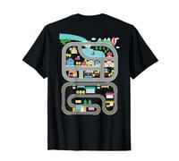 Spielen Sie Cars On Dad's Back Mat Road Car Race Track Papa Mama T-Shirt