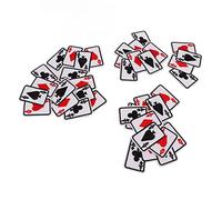 Spielkarten-Patch, Stoffaufkleber, Kleidung, Selbstklebende Aufkleber, Aufnäher, Poker-Herz-Applikation, Pik-Zubehör, 20 Stück, 20 Stück, Bestickte Applikation