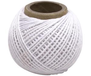 Spies Online Küchengarn 64 Meter - Lebensmittelsicheres Baumwolle - Weiß - weiß KU6203