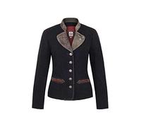 Spieth & Wensky Damen Damen Trachtenblazer Wolle Ziegenvelour grau rot, grau-rot, 36