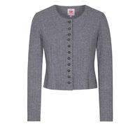 Spieth & Wensky Damenjacke DIETZING Trachten-Strickjacke Slim Fit Rundhals Grau 42