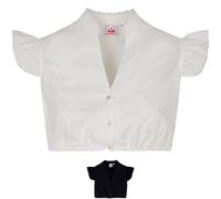 Dirndlbluse SPIETH & WENSKY "Darlee", Damen, Gr. 32, beige (creme), Obermaterial: 75% Baumwolle CO. 22% Polyester PES. 3% Elasthan EL., uni, festlich, slim fit, V-Ausschnitt, Blusen Dirndlbluse, mit v