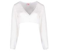 Spieth & Wensky Dirndlbluse Efeu aus Chiffon | V-Ausschnitt Langarm | Damen (DE/NL/SE/PL, Numerisch, 34, Regular, Regular, Ecru)