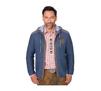 Spieth & Wensky Strickjacke Dakar 70 cm mit Sweater-Kapuze S (46/48) blau Herren Strickjacken Trachtenjacken Trachtenmode S (46/48) jeansblau, beige, braunmeliert