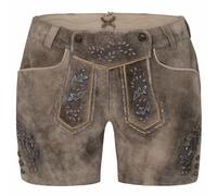 Spieth & Wensky Lederhose DEA kurz mit Reißverschluss Damen rustikal keder blau (DE/NL/SE/PL, Numerisch, 42, Regular, Regular, rustikal keder blau)