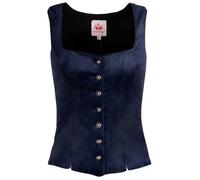 Spieth & Wensky Trachtenmieder Fliss Samt | Mieder Trachten schlicht | Dirndlmieder Damen (DE/NL/SE/PL, Numerisch, 42, Regular, Regular, dunkelblau)